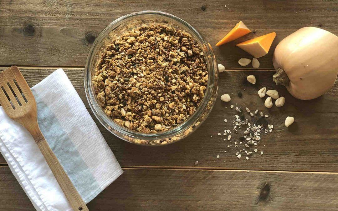 Receta sana: Granola con frutos secos y calabaza