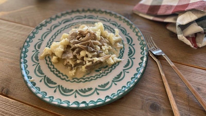 Receta Sana:  Coliflor y Champiñones al Estilo Asiático